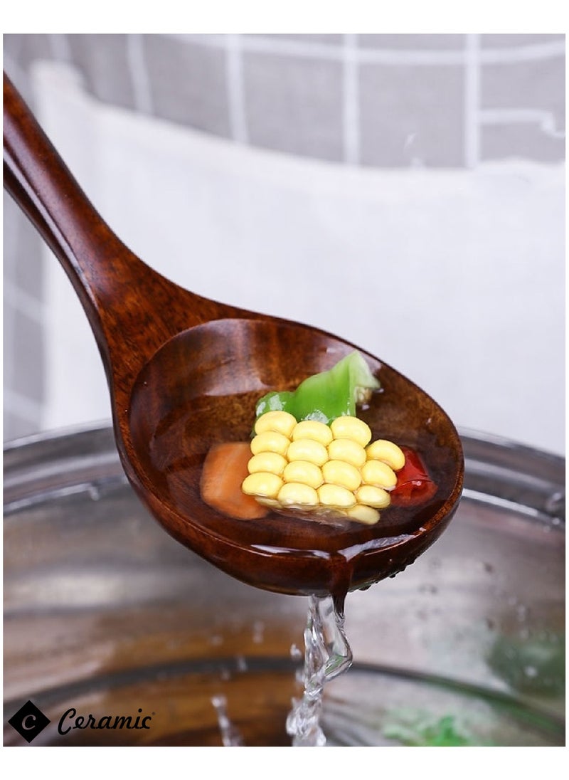 CERAMIC - Solid Wood Cooking Tool Set Eco Friendly Teak Spatula Rice Scoop Protection Tableware Kitchen Supplies 7 Pcs Set - Image 1
