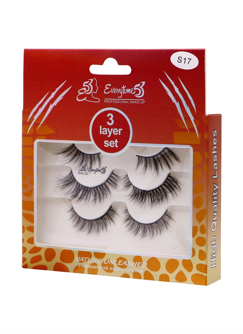 Everytime53 Women's 3 Layer Set Eye Lashes - S17 - Image 2