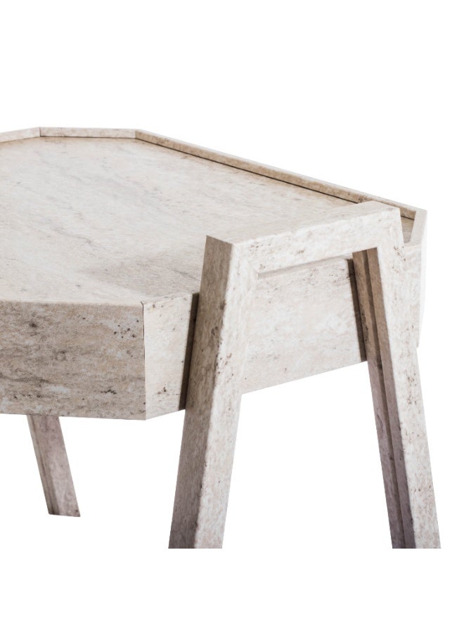 evistar 3-piece coffee table set made of high-quality Turkish wood with a modern design - Image 3