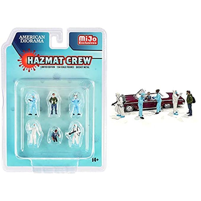 HAZMAT CREW 6 PIECE DIECAST FIGURINE SET FOR 164 SCALE MODELS
