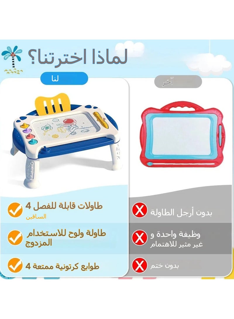 عام لوح رسم مغناطيسي، لعبة رسم وتلوين بواسطة المغناطيس، لعبة تعليمية للأطفال في سن 1-3 سنوات، هدية عيد ميلاد ثاني للأولاد والبنات. - Image 2