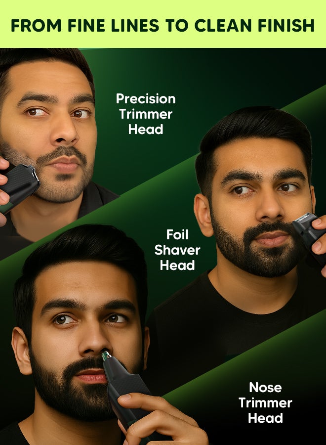 LetsShave مُهذّب الوجه برو 12 في 1 ماكينة حلاقة اللحية والجسم والشعر للرجال | شحن سريع USB-C | شفرات آمنة للبشرة | شفرات وإضافات قابلة للغسل | 90 دقيقة من وقت التشغيل | محرك هادئ 68 ديسيبل | ضمان 24 شهر - Image 5