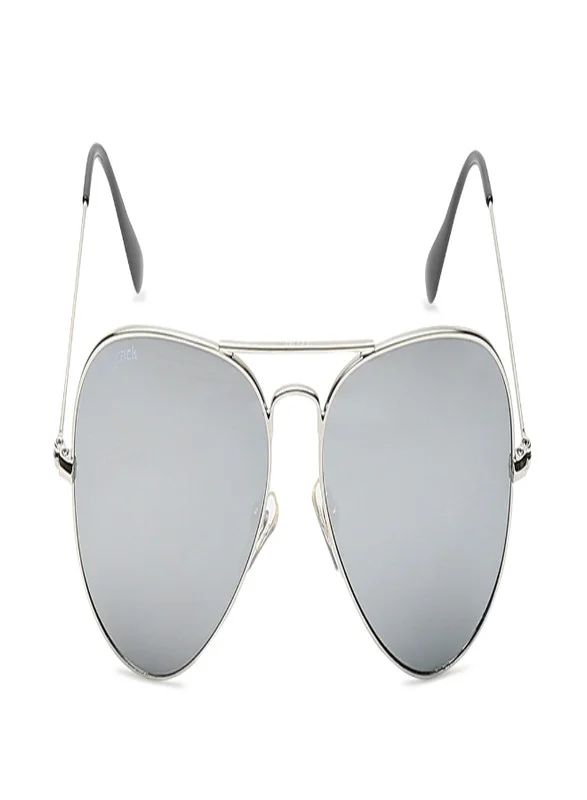 fastrack Silver Aviator Men Sunglasses (M165BK22G|57)