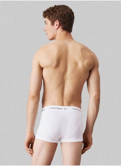 CALVIN KLEIN Men's 3 Pack Trunks - Cotton, White  - Image 4