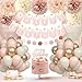 Aurasys Blush Beige Birthday Decorations Party Dcor for Women Boho Party Decorations Daisy Flower Birthday Banner Champagne Fringe Curtain - Image 3
