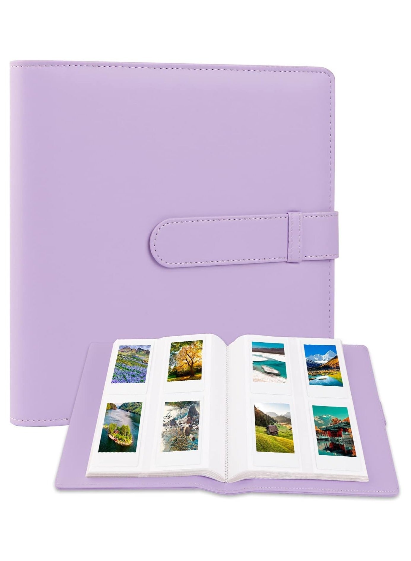 256 Photos Album for Fujifilm Instax Mini Camera, Polaroid 2x3” Zink Pictures, Photo Album Book for Fujifilm Instax Mini 11 12 9 90 70 40 8 Instant Camera, For Instax Mini Instant Film (Purple)