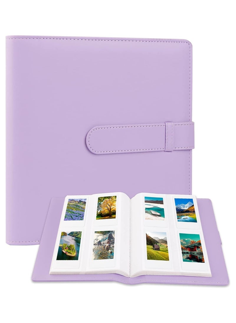 ماركة غير محددة 256 Photos Album for Fujifilm Instax Mini Camera, Polaroid 2x3” Zink Pictures, Photo Album Book for Fujifilm Instax Mini 11 12 9 90 70 40 8 Instant Camera, For Instax Mini Instant Film (Purple)  - Image 1