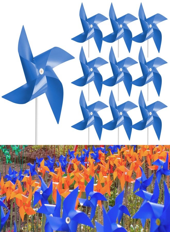 Tsocent 150 Pcs Pinwheels, Toy Wind Spinners and Party Favors Gifts for Kids, Outdoor Decorational Pinwheels for Yard and Garden (Dark Blue) - Image 1