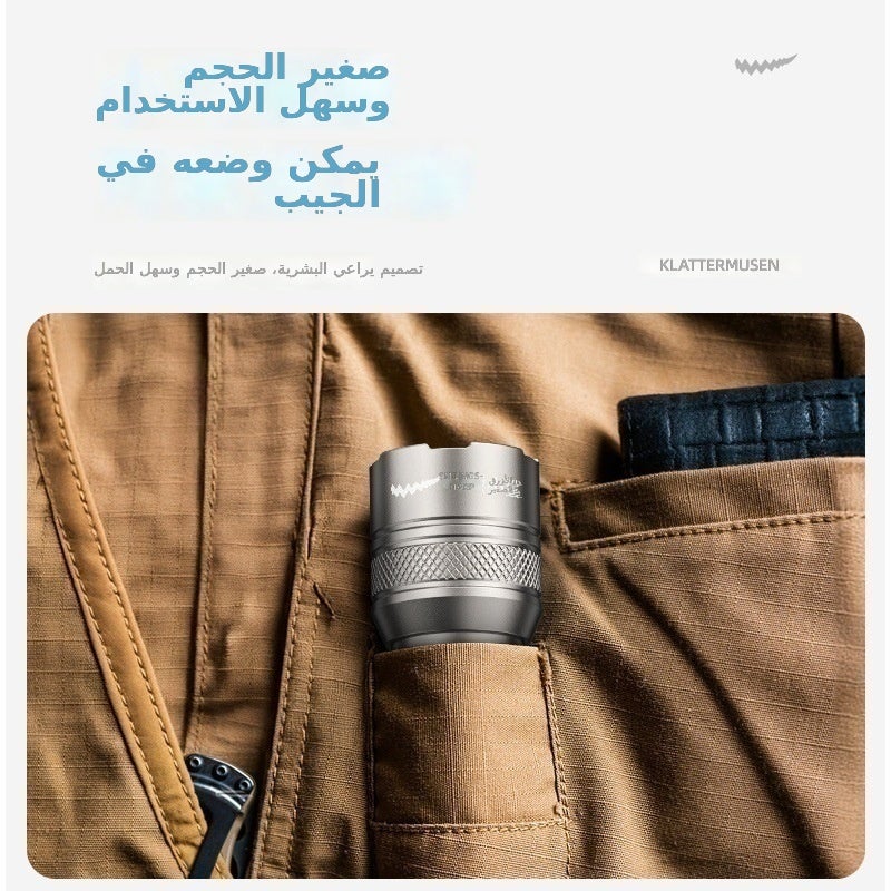 القرش المبتسم مصباح يدوي LED قابل لإعادة الشحن من SMILING SHARK - كشاف قوي مع زوم للتخييم والتنزه والطوارئ - Image 5