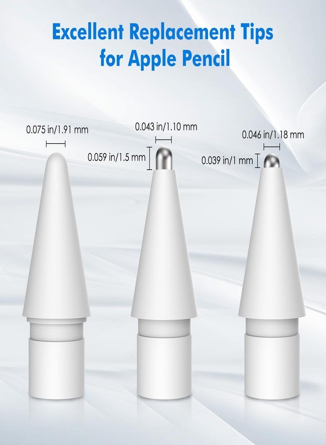 MoKo Replacement Tips for Apple Pencil, Fine Point & Metal Pen Tips for Apple Pencil 1st/2nd Gen/USB-C/Pro Nibs - 4 Pack - Image 5