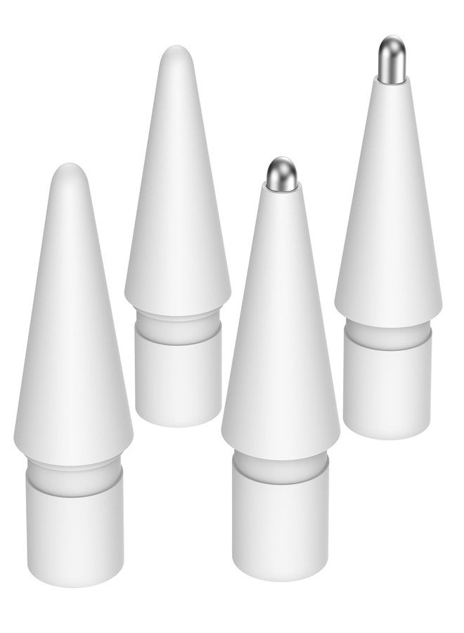 MoKo Replacement Tips for Apple Pencil, Fine Point & Metal Pen Tips for Apple Pencil 1st/2nd Gen/USB-C/Pro Nibs - 4 Pack - Image 1