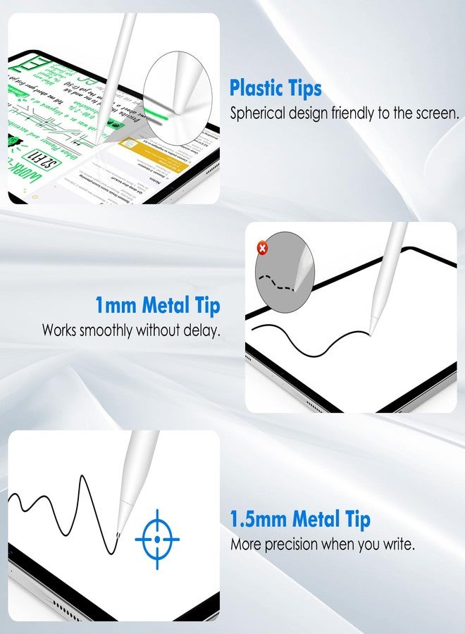 MoKo Replacement Tips for Apple Pencil, Fine Point & Metal Pen Tips for Apple Pencil 1st/2nd Gen/USB-C/Pro Nibs - 4 Pack - Image 3