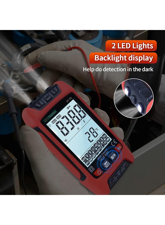 Digital Multimeter, 9999 Counts Trms Auto-Ranging Voltmeter, Accurate Ac/Dc Voltage, Amp, Ohm, Capacitance, Frequency, And Diode Measurement With Backlight And Flashlight - Image 2