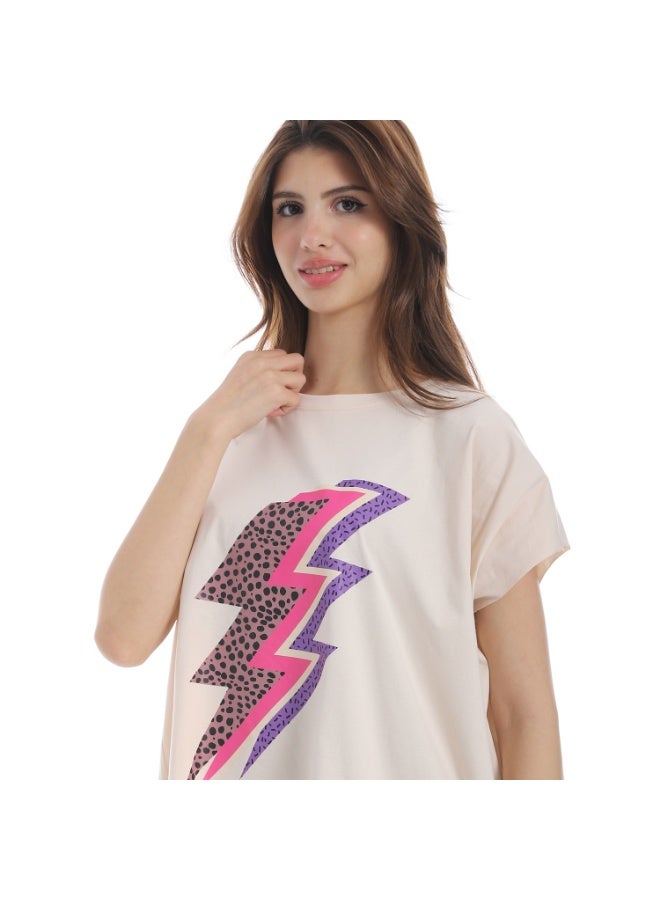 Cocktail 2711-Printed T-shirt-white - Image 4