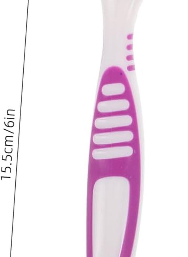 3PCS Dual Head Denture Cleaning Toothbrush Soft Bristles For Elderly Travel Home Use - Image 3