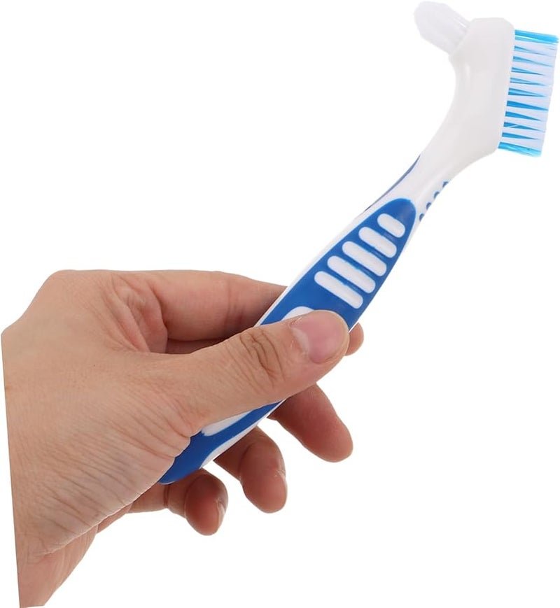 3PCS Dual Head Denture Cleaning Toothbrush Soft Bristles For Elderly Travel Home Use - Image 5