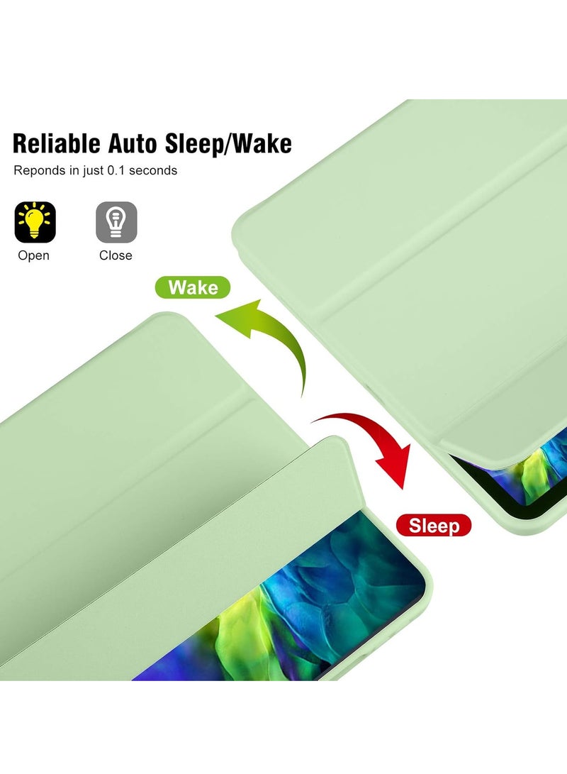 ELTRAZONE iPad 10th Generation Case 2022 with Pencil Holder - Soft TPU Back Protective Smart Trifold Stand Cover for iPad 10.9 Inch (10th Gen), Auto Wake/Sleep - Matcha Green - Image 3