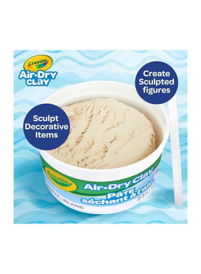 Crayola Air Dry Clay Bucket, White (2.5Lb) - Image 3
