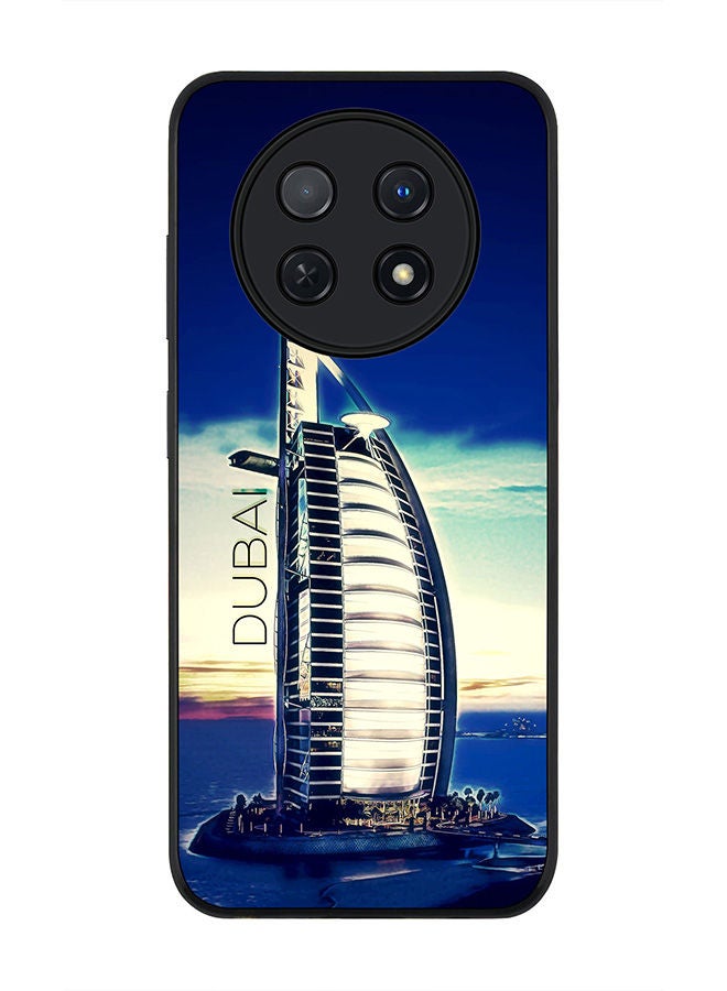 Rugged Black edge case for Huawei Nova Y91 4G  Huawei Enjoy 60X, Slim fit Soft Case Flexible Rubber Edges Anti Drop TPU Gel Thin Cover -  Burj Al Arab - Dubai