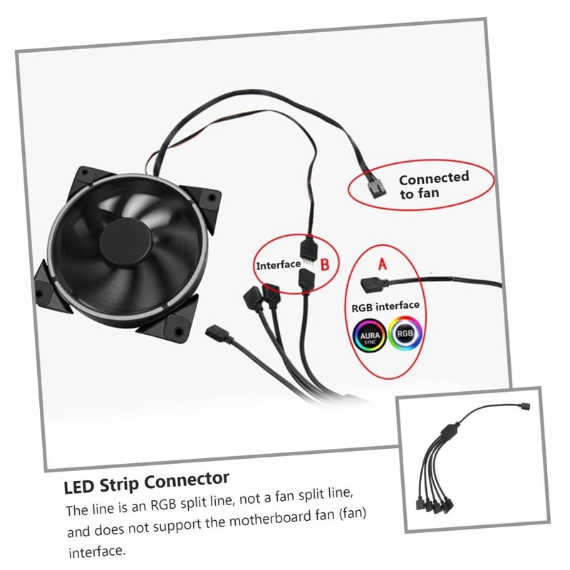 Argb Splitter Cable 3 Pin RGB Extension Connector 4 Way for LED Strip Computer Accessory Easy Lighting Setup Connection - Image 4