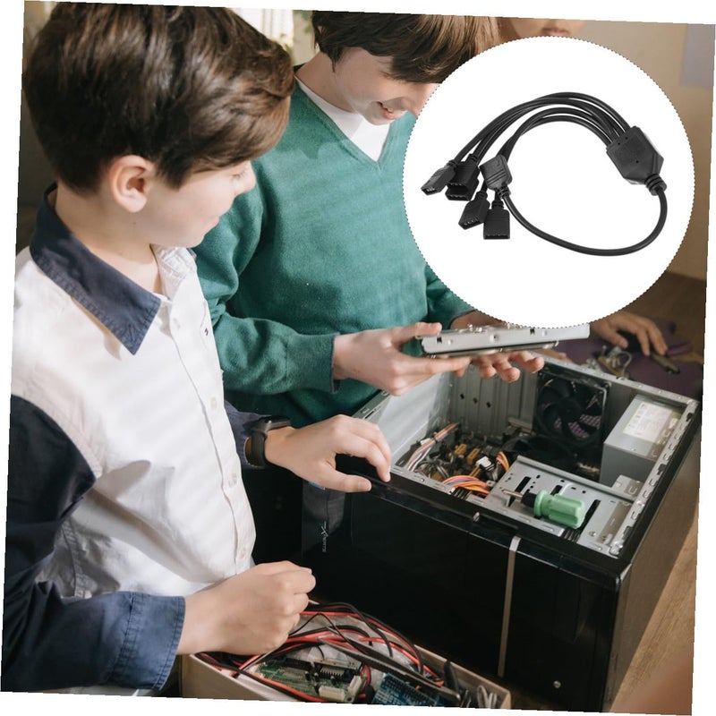 Argb Splitter Cable 3 Pin RGB Extension Connector 4 Way for LED Strip Computer Accessory Easy Lighting Setup Connection - Image 5