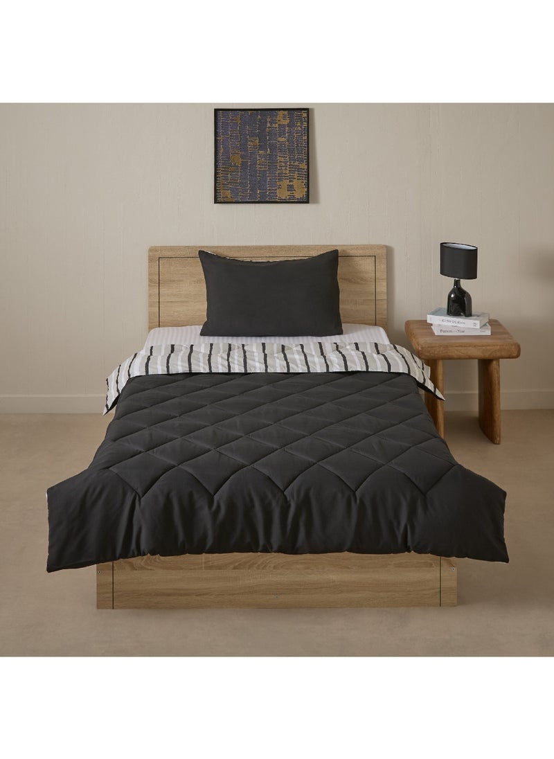Home Box Madrid Akaa 2-Piece Twin Reversible Microfibre Comforter Set 220 x 160 cm  - Image 4