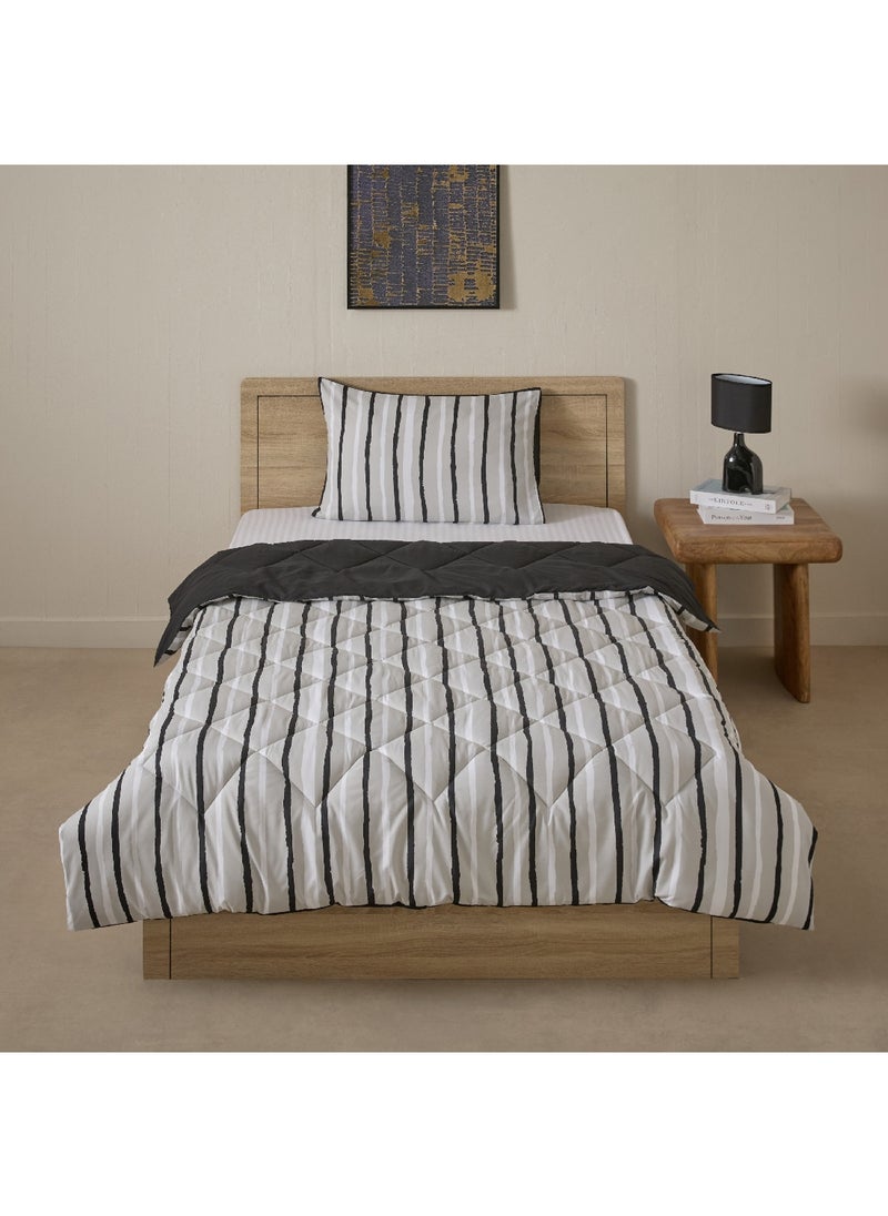 Home Box Madrid Akaa 2-Piece Twin Reversible Microfibre Comforter Set 220 x 160 cm  - Image 3