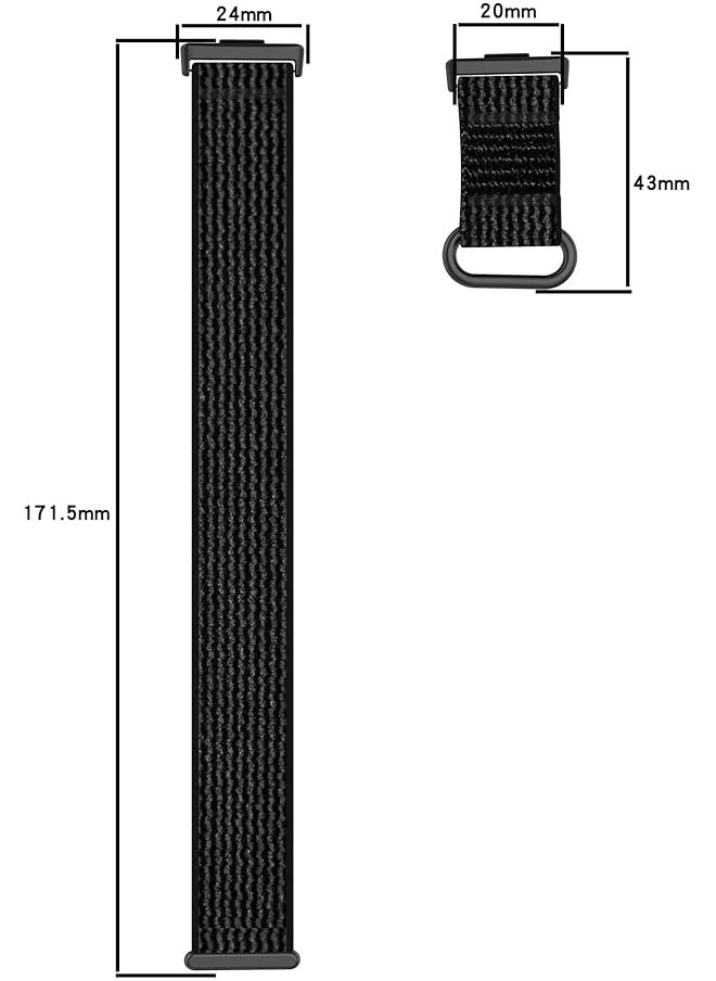 erorex - Trail Solo Loop Strap Compatible With Huawei Watch Fit 3 Elastic Adjustable Nylon Woven Replacement Bands - Image 1