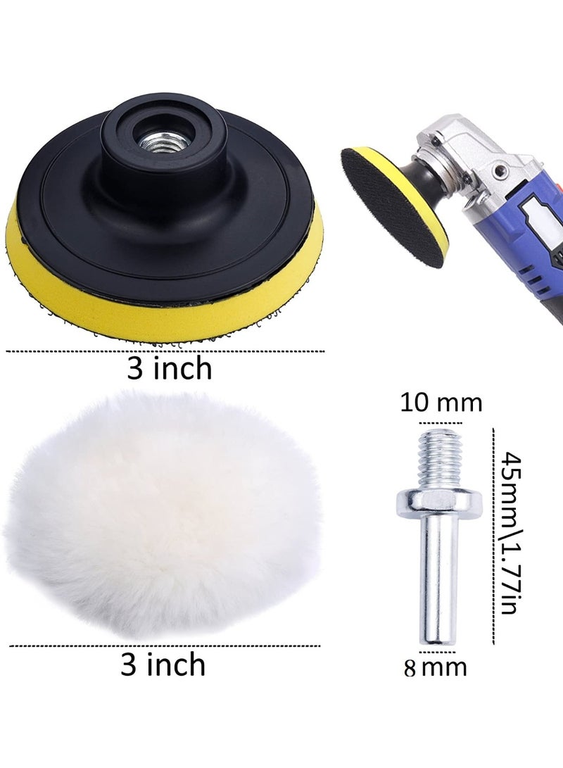 Polishing Pad,31 Pcs 3 Inch Polishing Pad Kit,3 Inch Buffing Pads for Drill Adapter Car Auto Polisher - Image 5