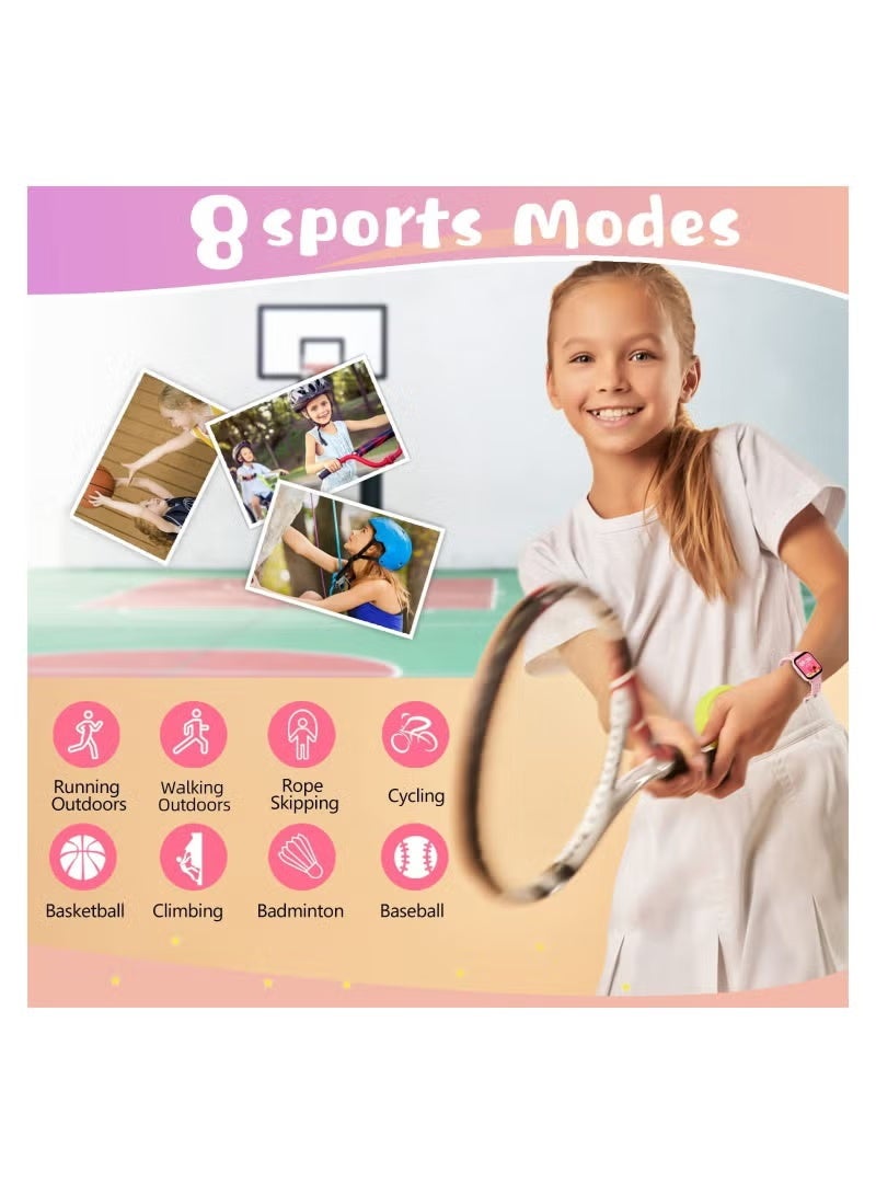 Arabest Kids Smart Watch for Girls Boys, Fitness Activity Tracker Watch with Heart Rate, Sleep Monitor, Pedometers, IP68 Waterproof Kids Watch with 8 Sports Modes, Great Gift for Age 6+ Kids Teens - Image 3