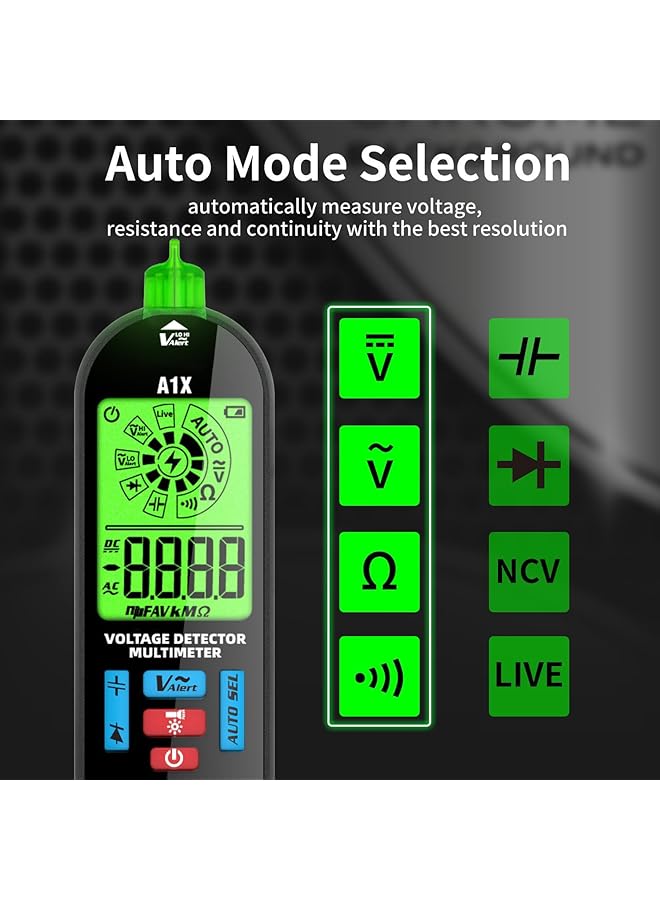 Smart Digital Multimeter, Rechargeable Voltmeter, Capacitance Diode Current Resistance Continuity Frequency Ac Dc Voltage Tester - Image 5