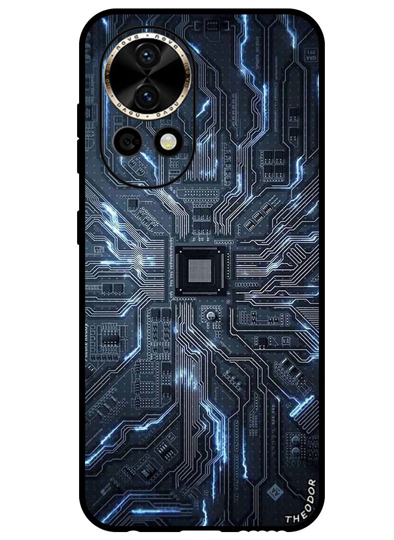 Theodor Protective Case Anti Scratch Shock Proof Bumper Cover For Huawei Nova 12 Pro Hardware Circuit  - Image 1