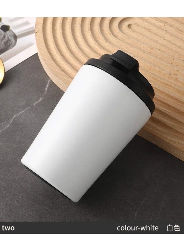 كوب معزول بالفراغ من الفولاذ المقاوم للصدأ، كوب قهوة للسفر مقاوم للانسكاب مع غطاء، كوب ترمس، كوب قهوة قابل لإعادة الاستخدام للساخنة والباردة - Image 2