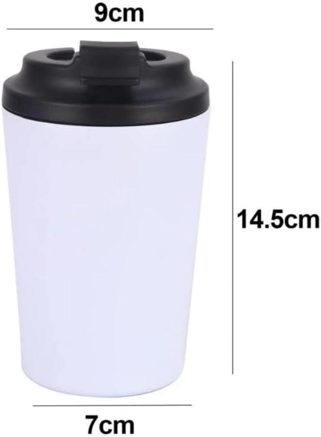 كوب معزول بالفراغ من الفولاذ المقاوم للصدأ، كوب قهوة للسفر مقاوم للانسكاب مع غطاء، كوب ترمس، كوب قهوة قابل لإعادة الاستخدام للساخنة والباردة - Image 5