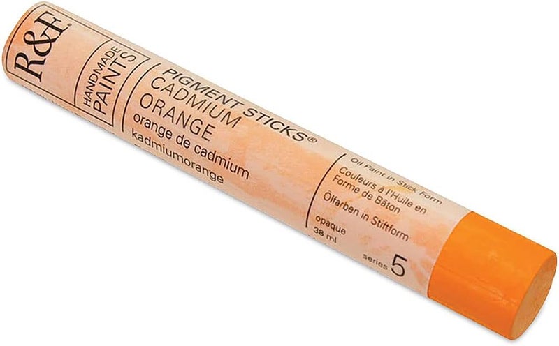 R&F Pigment Stick in Cadmium Orange - 38ml Oil Paint Stick