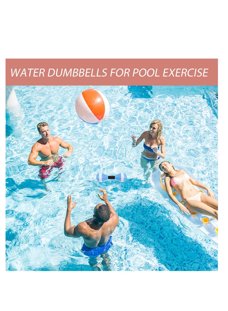 Excefore 2 Pieces Aquatic Exercise Dumbells, Water Aerobic Exercise Foam Dumbbells, Suitable for Weight Loss Adults Family Fitness Equipment - Image 5