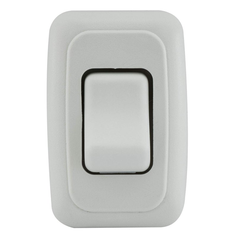 American Technology Components Single SPST On-Off Switch with Bezel, 12-Volt, for RV, Trailer, Camper (White) - Image 2