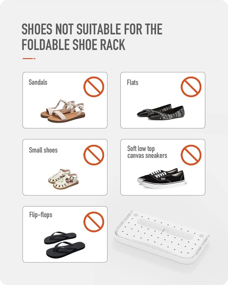 baffect Wall Hanging Shoes Rack, Door Mounted Plastic Shoe Organizer, RV Camper Folding Shoes Holder for Space Saving Shoes Storage (4 Packs) - Image 5