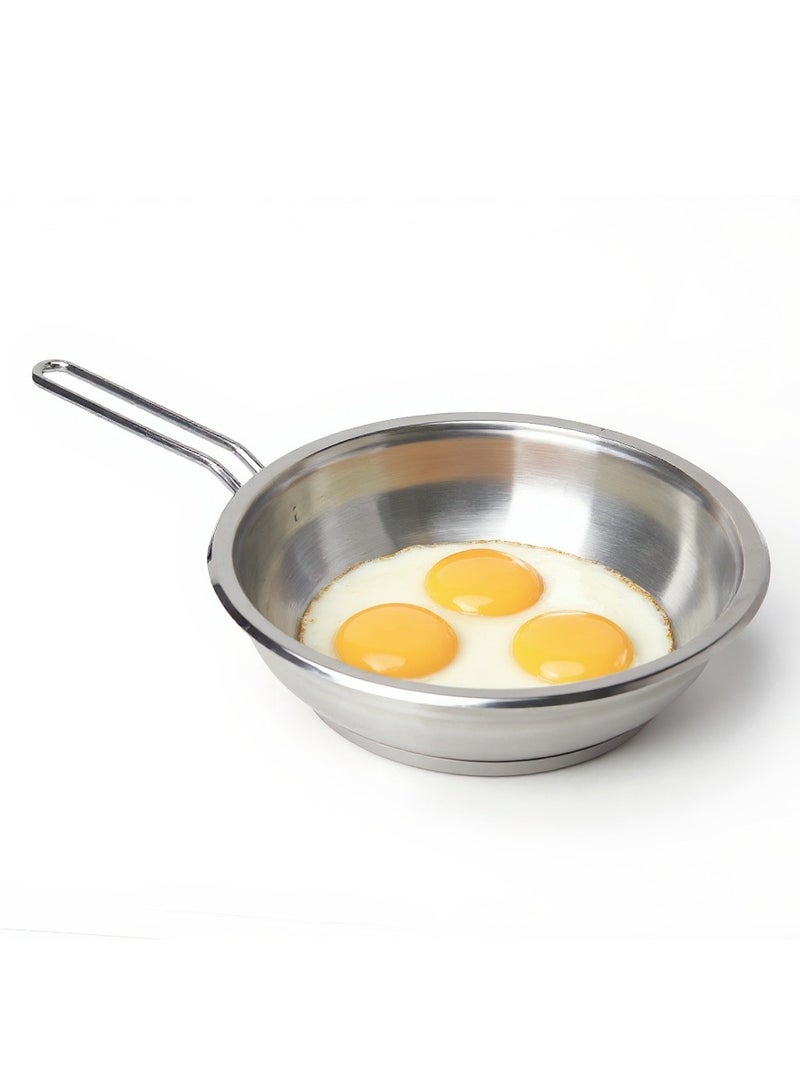 Top Chef 9-Piece Turkish Made Stainless Steel Cookware Set, Oven Safe, Dishwasher Safe, 18/10, 26cm, 24cm, 20cm, 16cm Pots Includes Lids, Fry Pan 24cm Silver - Image 4