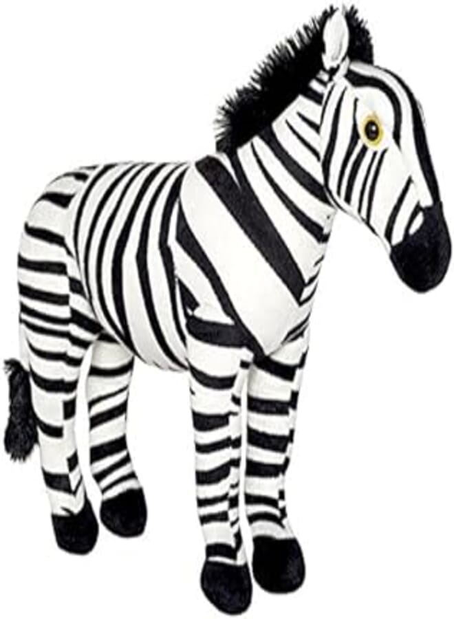 Wild Planet 30 cm Classic Zebra Plush Toy (Multi-Colour)