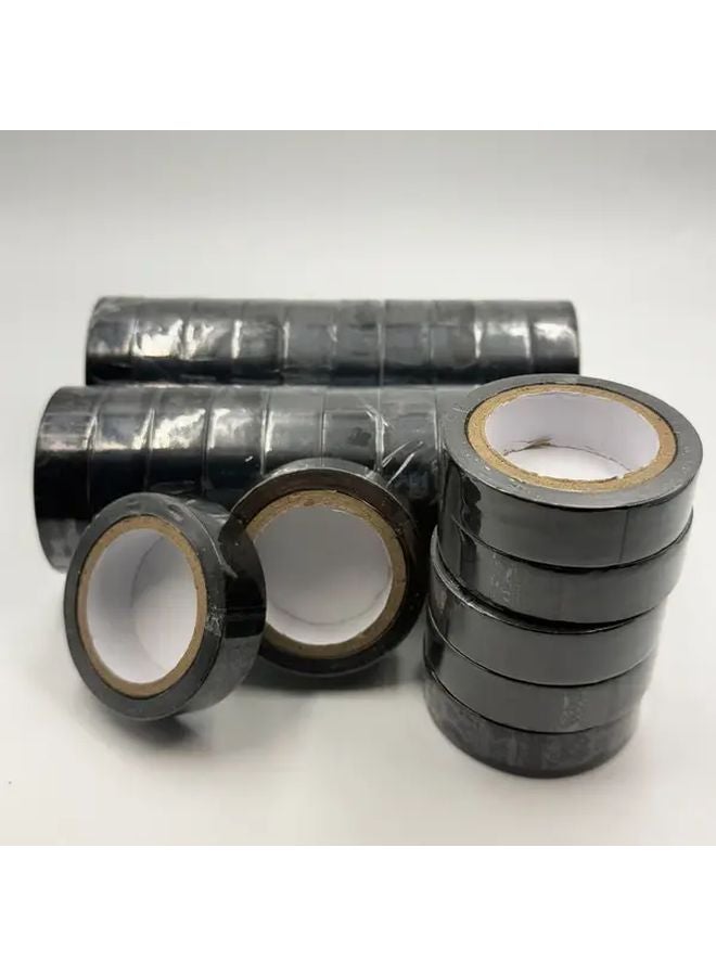 6 لفات 1889 76 بوصة شريط عازل كهربائي أسود ثقيل - Image 3