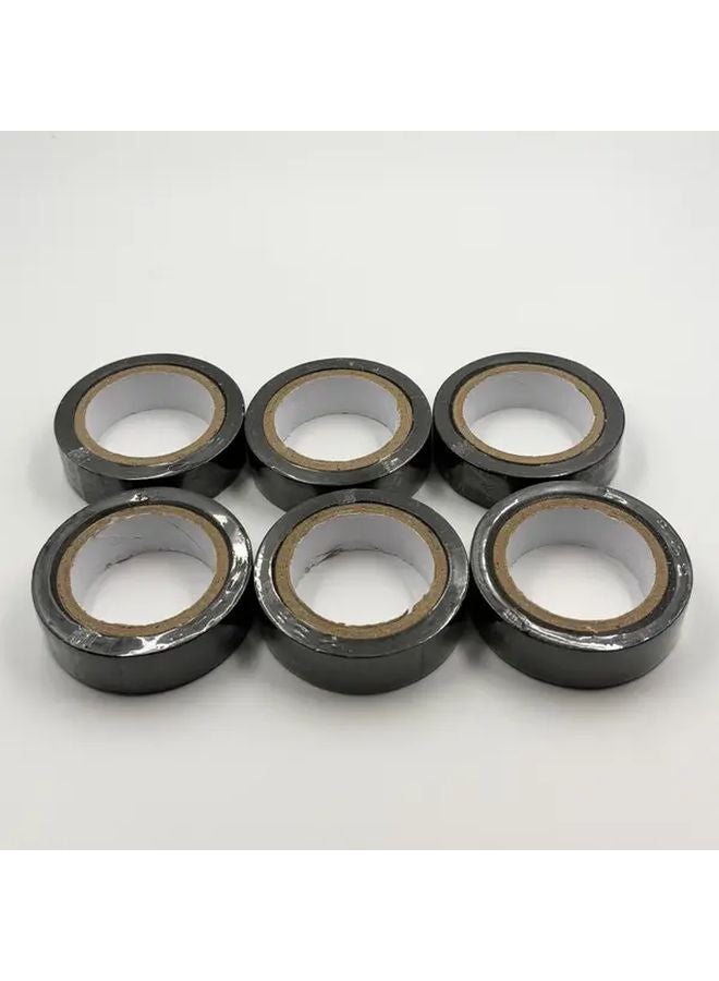 6 لفات 1889 76 بوصة شريط عازل كهربائي أسود ثقيل - Image 1