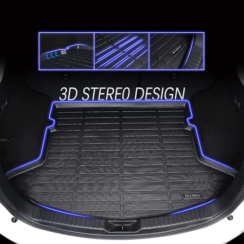 KELCSEECS Floor Mats & Cargo Liner for 2011-2022 2023 Dodge Charger RWD/Chrysler 300 RWD All Weather Car Mats Cargo Mat Trunk Mat Charger/Chrysler 300 Floor Mats Trunk Liner Black Accessories - Image 3
