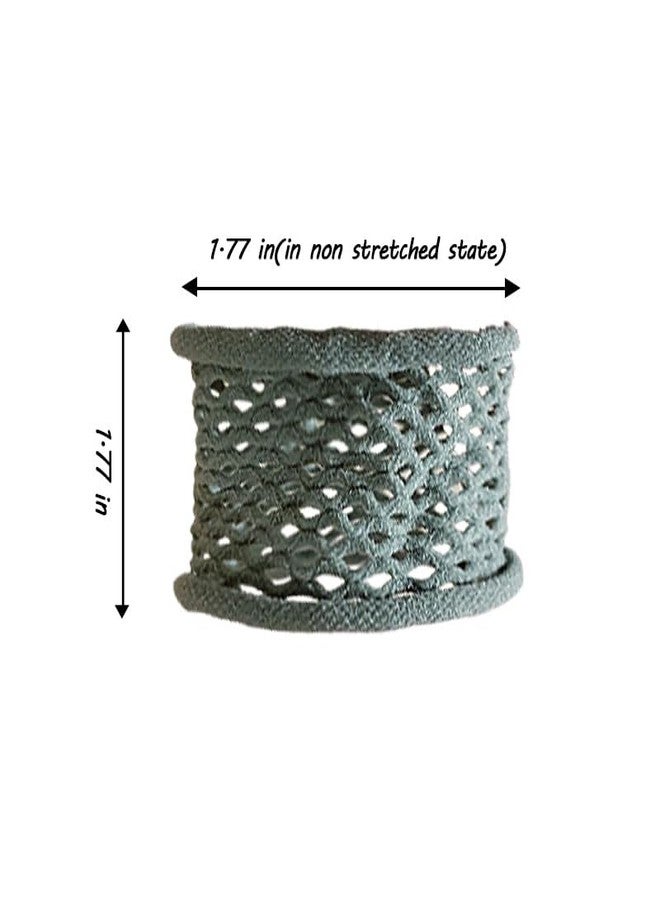 Yreamont Net Hollow Hair Ties Bands for Women Girls Sports Fishnet Rubber Bands for Hair Rope Wrist Band Elastic Stretch Ponytail Holders for Women Hair Accessories Cotton Openwork Hair Tie 6 PCS - Image 2