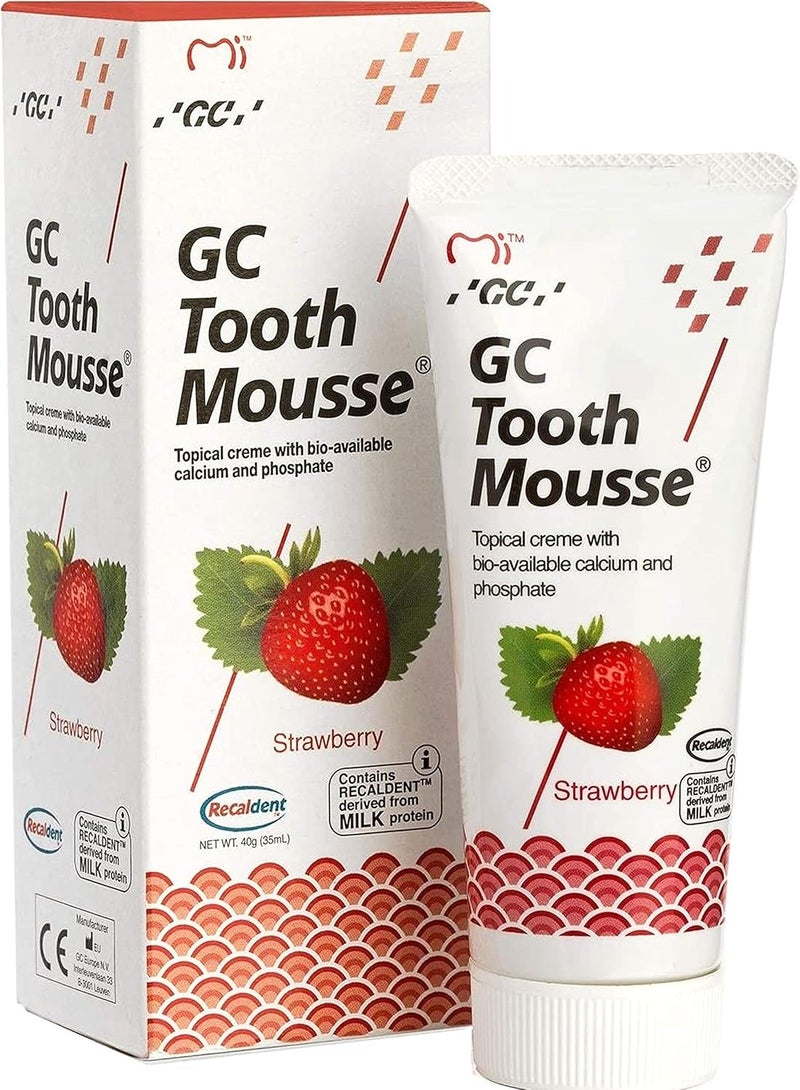 Gc Recaldent Tooth Mousse Strawberry - Image 1
