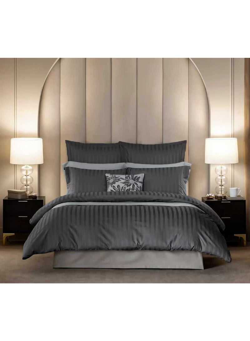 Elegant Soft Cotton King Size Duvet Cover Set – 6 Pieces Bedding Set (220×240 cm)