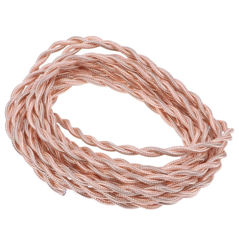 UKCOCO 1Roll Fabric Cloth Covered Electrical Cord Flexible Insulated Cable Wire for DIY for Vintage Lamps and Fixtures for Home Decor - Image 1