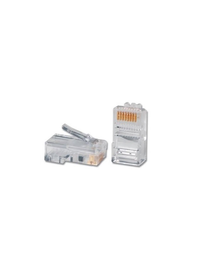 Wi Power CAT6 EZ-RJ45 Modular RJ45 Connectors - 100 Pack Transparent - Image 3