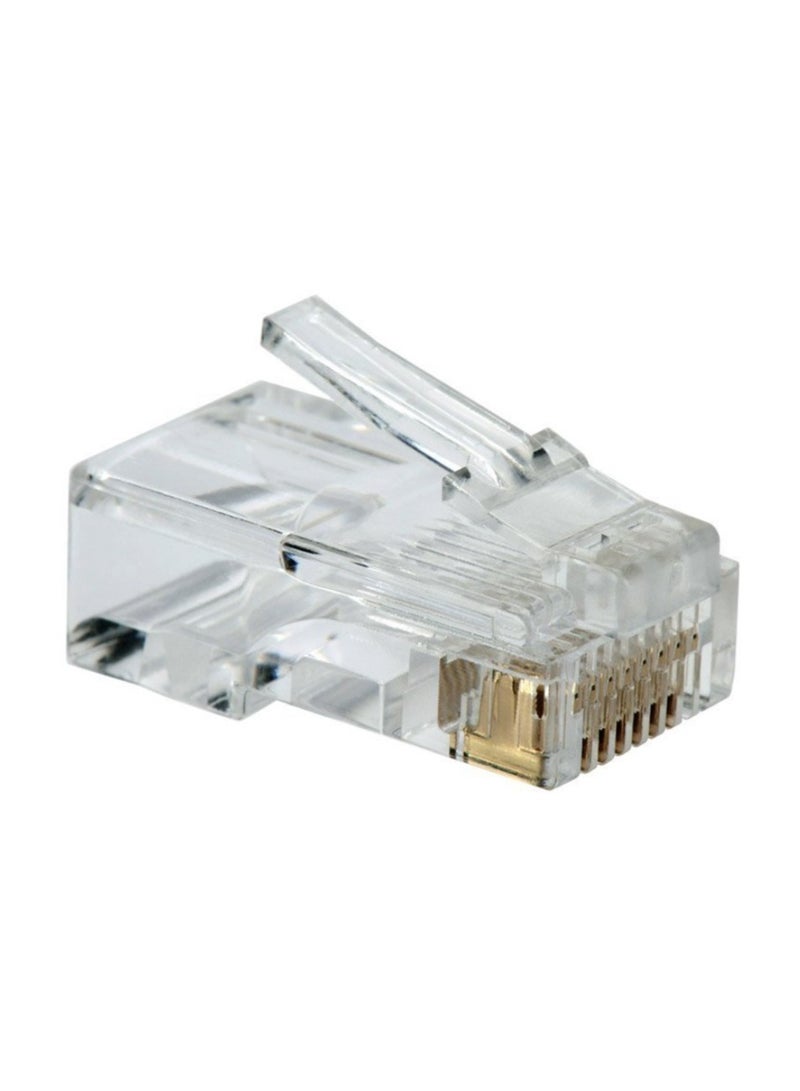 Wi Power CAT6 EZ-RJ45 Modular RJ45 Connectors - 100 Pack Transparent - Image 2