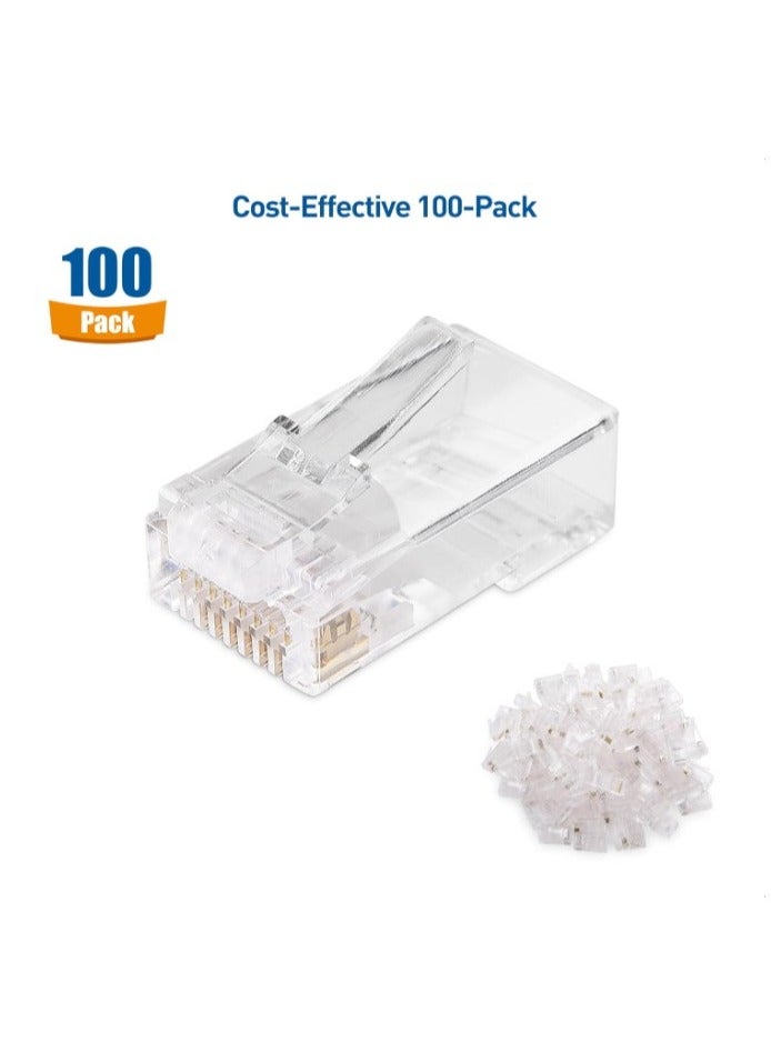 Wi Power CAT6 EZ-RJ45 Modular RJ45 Connectors - 100 Pack Transparent - Image 4